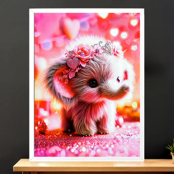 Tableau Éléphant Rose