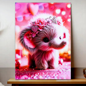 Tableau Éléphant Rose