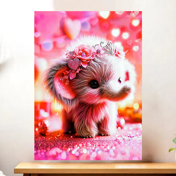 Tableau Éléphant Rose