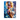 tableau Lucy Heartfilia portrait anime femme blonde regard intense tatouage guild fond floral bleu lumineux