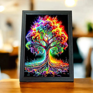 Cadre Arbre de vie Coloré