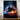 tableau moto noire décoration murale moto sportive en plein saut sur rails aux effets lumineux et coucher de soleil