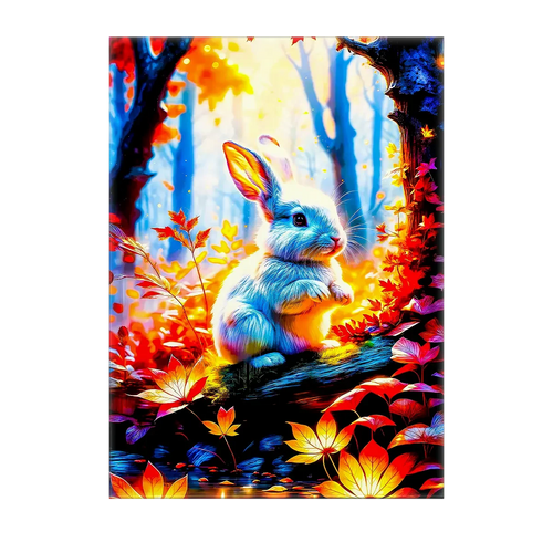 Tableau Lapin Blanc