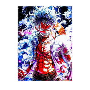 tableau Luffy Gear 5 colore et dynamique Les Bois dAurore illustration manga grand format pour deco murale