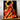 tableau manga femme guerrière peinture murale avec guerriere aux cheveux rouges epee et flammes