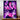 tableau Nico Robin style anime violet et noir illustration dynamique de personnage en pose magique décoration murale