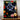 tableau panthère fleurs Les Bois dAurore portrait de panthère noire aux yeux jaunes entourée de fleurs colorées
