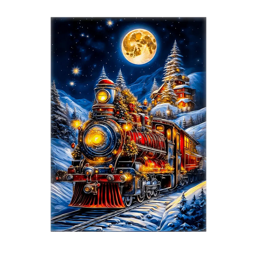 Tableau Train Noël
