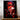tableau Light Yagami illustration anime en costume sombre tenant le Death Note halo rouge et arrière plan en feu
