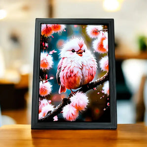 Cadre Oiseau Rose