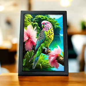 Cadre Perroquet Tropical