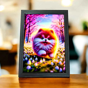 Cadre Chien Fluffy