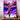 tableau Majin Boo coloré peinture sur toile montrant Boo en pose dynamique ciel rose et éclairs