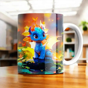 Mug Dragon Bleu - Les Bois d'Aurore