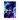 tableau manga Megumi grand format illustration personnage sombre avec loup spectral bleu violet et effets lumineux