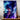 tableau manga Megumi sur toile illustration anime sombre bleu violet avec loup decor mural chambre fan