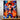 tableau Luffy manga sur toile Les Bois d Aurore Luffy en pose dynamique chapeau de paille feu et vagues colorées