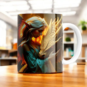 Mug Femme et Dragon