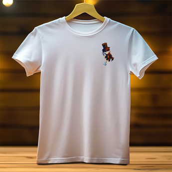 T-Shirt Conan Edogawa blanc avec petit dessin coloré sur la poitrine par Les Bois d'Aurore