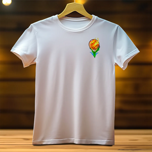 T-shirt dragon Shenron blanc avec logo coloré sur la poitrine par Les Bois d'Aurore