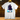 T-Shirt Madara blanc avec illustration de personnage animé debout avec manteau rouge